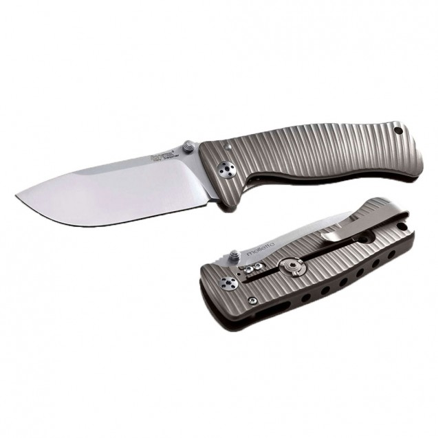 Lionsteel SR-1 Titanium Matt Grey Solid Knife - SR1 G