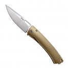 LionSteel TS1 Titanium Shiny Gold Solid Folding Knife - TS1