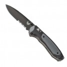 Benchmade Boost Black Serrated Folding Knife - 590SBK