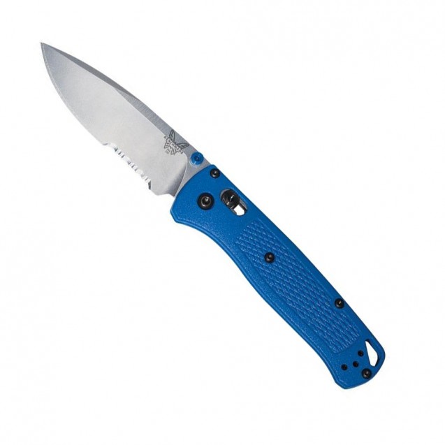 Benchmade Bugout Blue Serrated Folding Knife - 535S