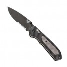 Benchmade Freek Black Partially Serrated Folding Knife - 560SBK