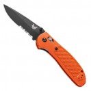 Benchmade Griptilian Black Orange Serrated Folding Knife - 551SBK-ORG