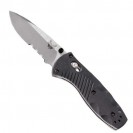 Benchmade Mini Barrage Satin Serrated Folding Knife - 585S