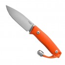 LionSteel M1 G10 Orange Bushcraft Fixed Blade Knife - M1 GOR