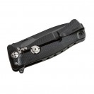 LionSteel SR11 Black Aluminium Black Blade Solid Folding Knife - SR11A BB