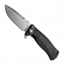 LionSteel SR11 Black Aluminium Solid Folding Knife - SR11A BS
