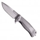 LionSteel SR22 Gray Titanium Solid Folding Knife - SR22 G