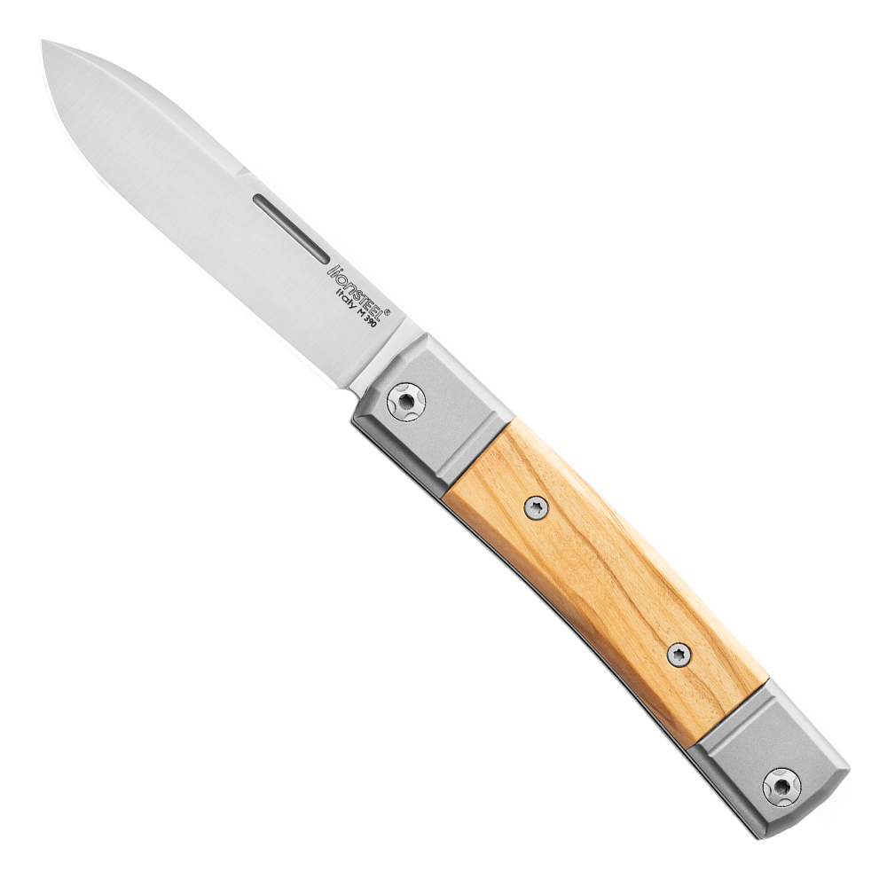 Image of LionSteel Bestman Olive Wood Folding Knife - BM2 UL