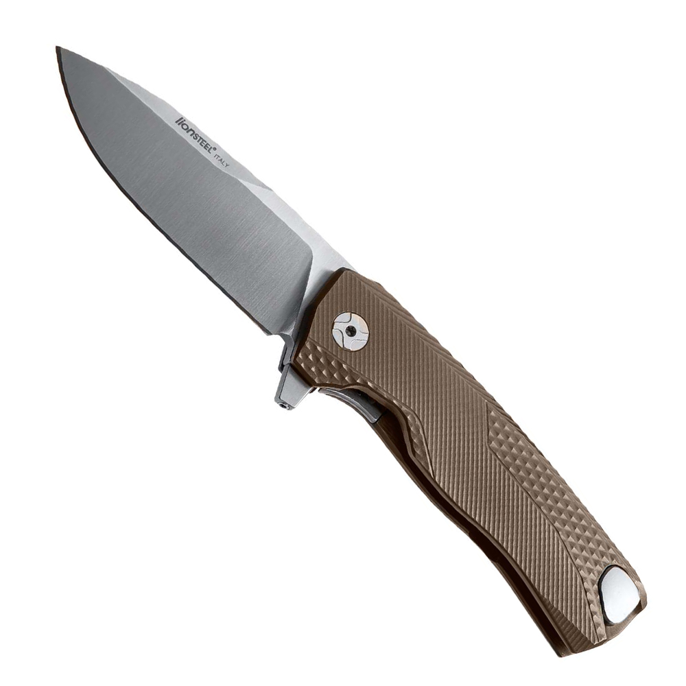 Image of LionSteel ROK Bronze Titanium Solid Folding Knife - ROK B