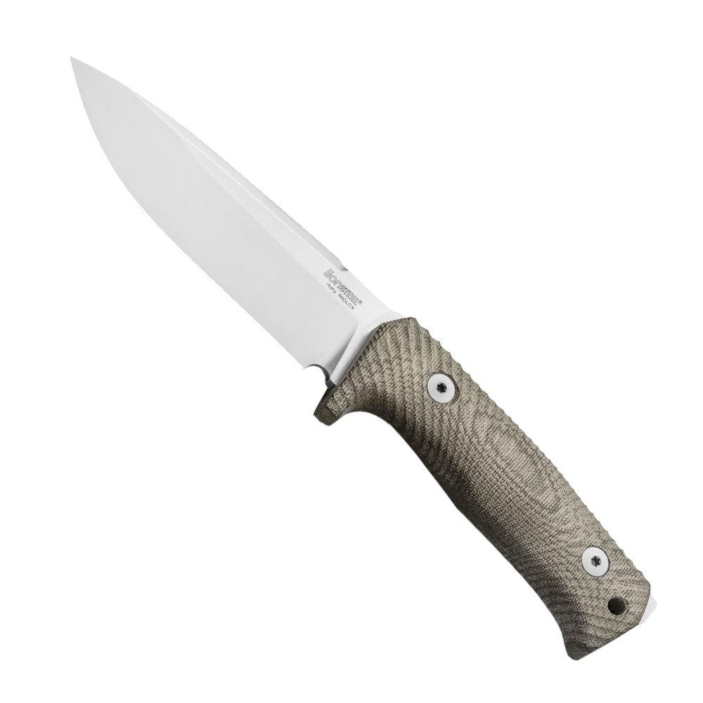 Image of LionSteel T5 Green Canvas Micarta Fixed Blade Knife - T5 CVG