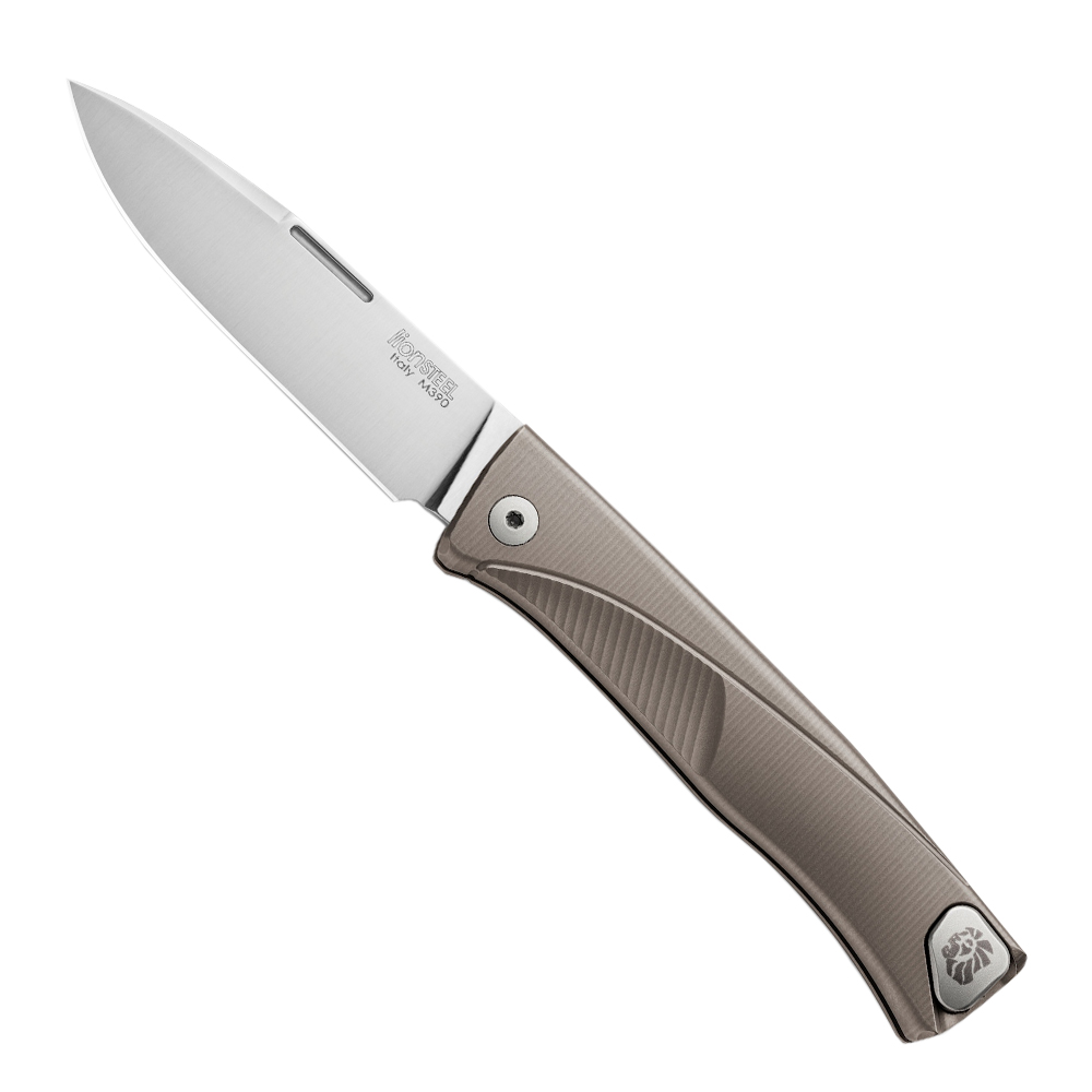 Image of LionSteel Thrill Bronze Titanium Solid Folding Knife - TL BR