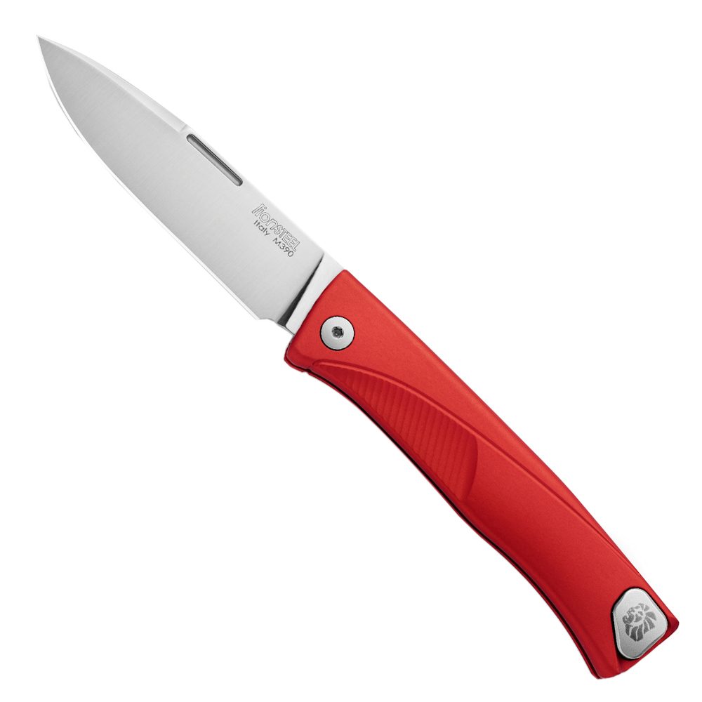 Image of LionSteel Thrill Red Aluminium Solid Folding Knife - TL A RS